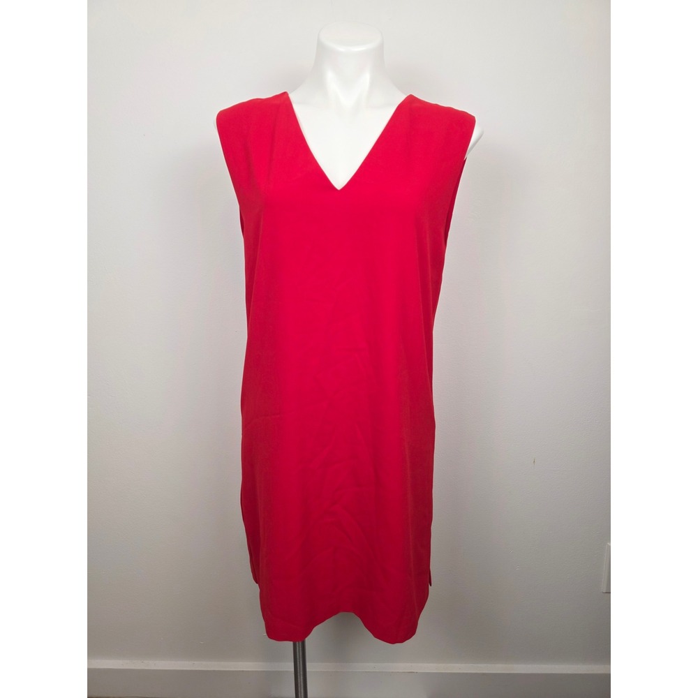Alice Olivia Red Sleeveless Vβ Neck Mini Dress Bow Backless Size 8